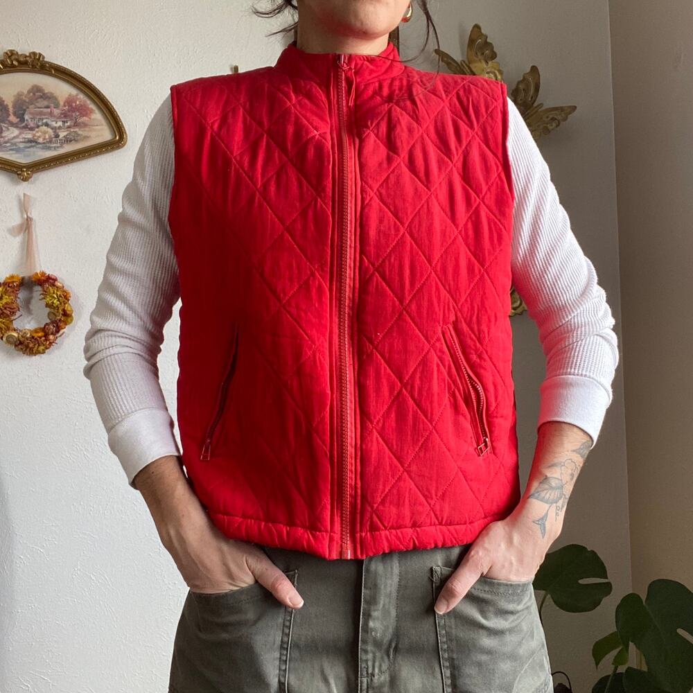 vintage silk insulated vest